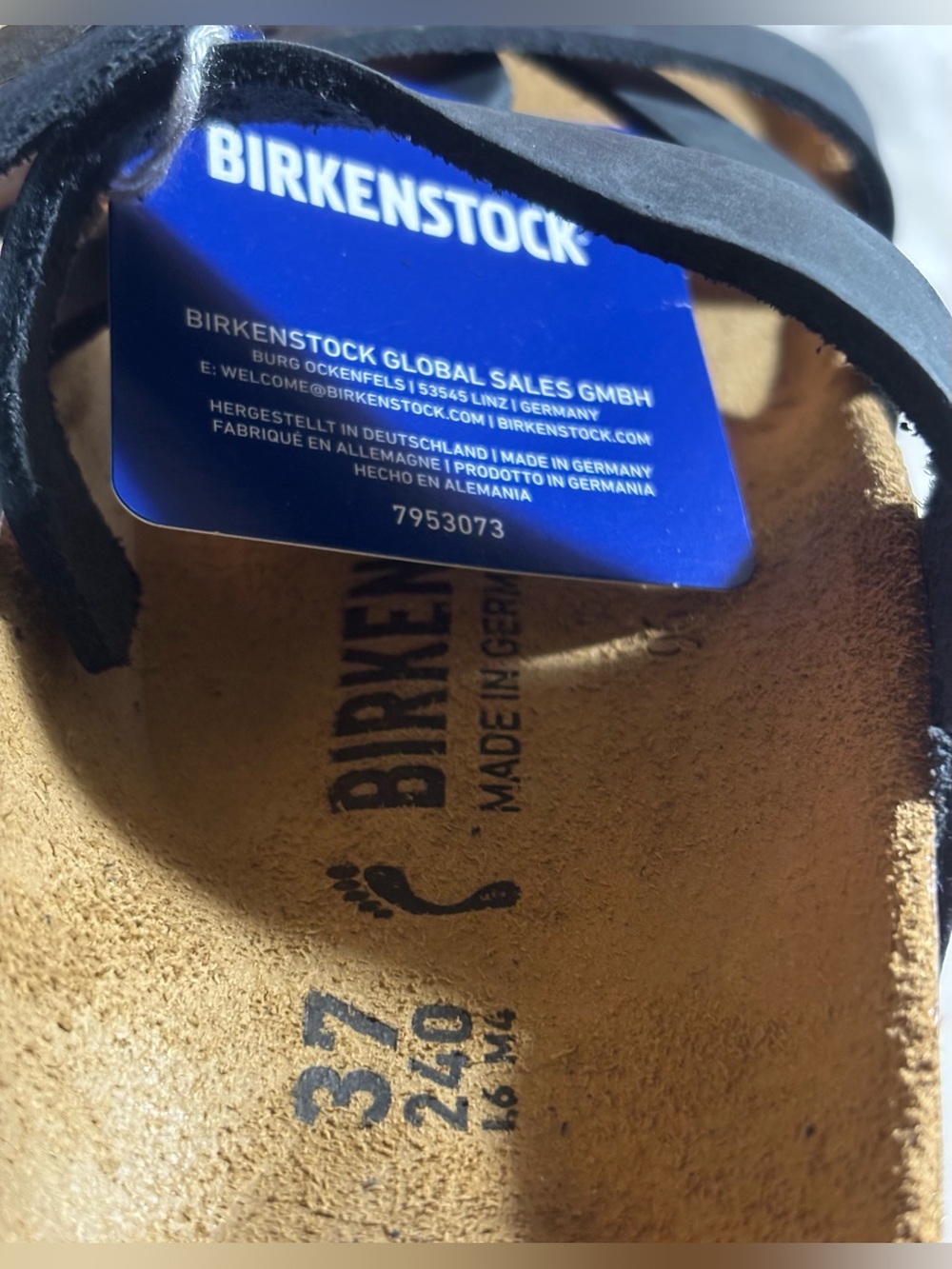 Birkenstock π
Granada Black Oiled Leather Soft Footbed Sandal Slide 37 39 40 41 - Picture 2 of 13